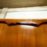 Scandinavian teak bed 1960 140x190 with table and light