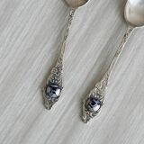 Two small metal spoons