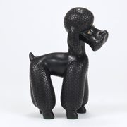 Charming figurine sculpture of a poodle dog by Leopold Anzengruber, Austria, 1950s.
