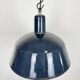 Industrial dark blue enamel pendant lamp from emax, 1960s