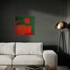 Peinture originale orange "équilibre" par Bodasca