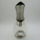 Decanter carafe glass and silver metal duck shape
