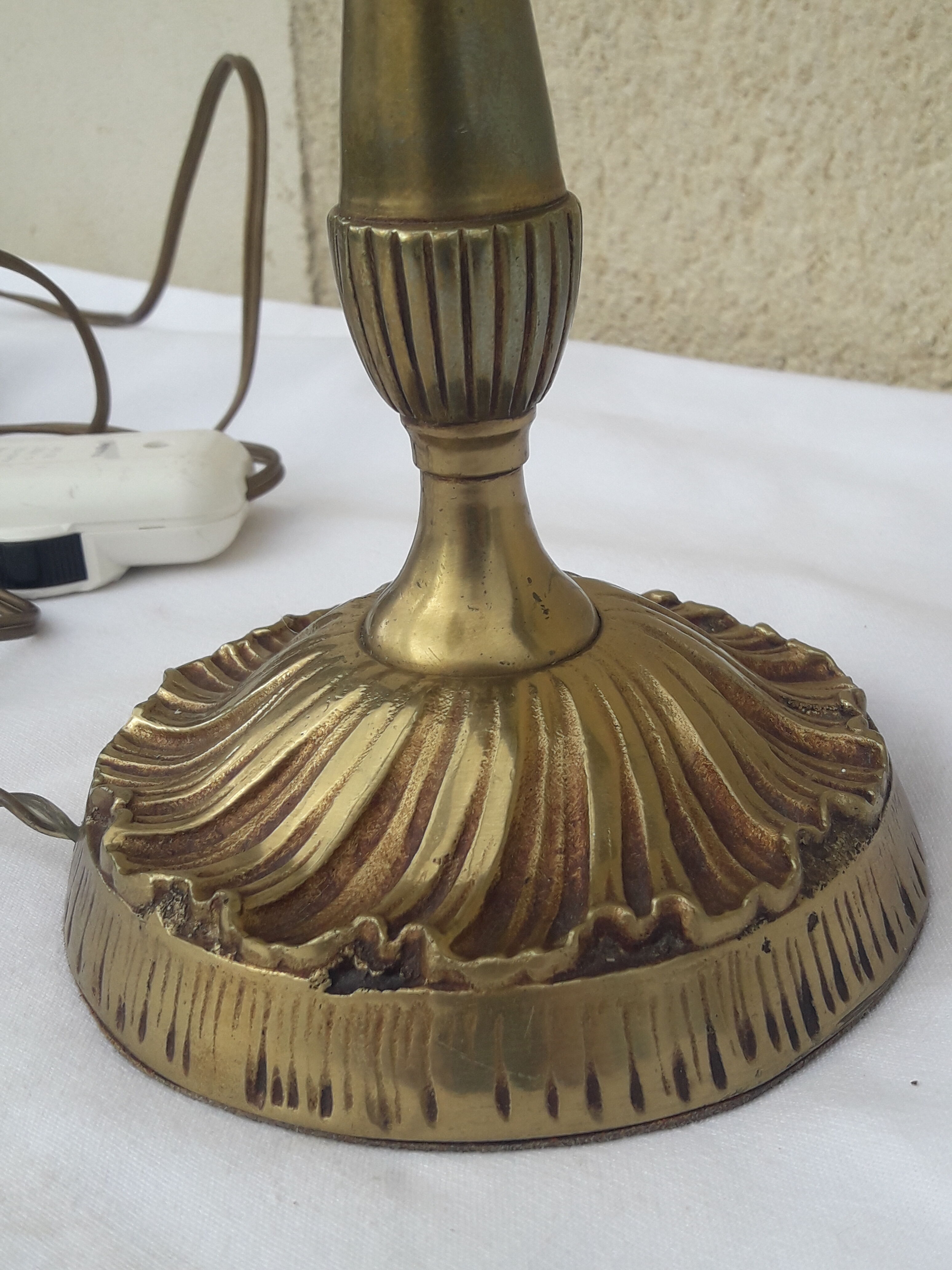 Bronze candlestick lamp 4 lights