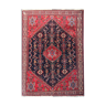 Handmade vintage persian carpet traditional red blue wool carpet - 117x160cm