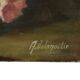 Pink Flowers Still Life Colorful Painting Signed 35x25cm