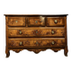 Louis XV period curved chest of drawers in walnut and elm burl circa 1750