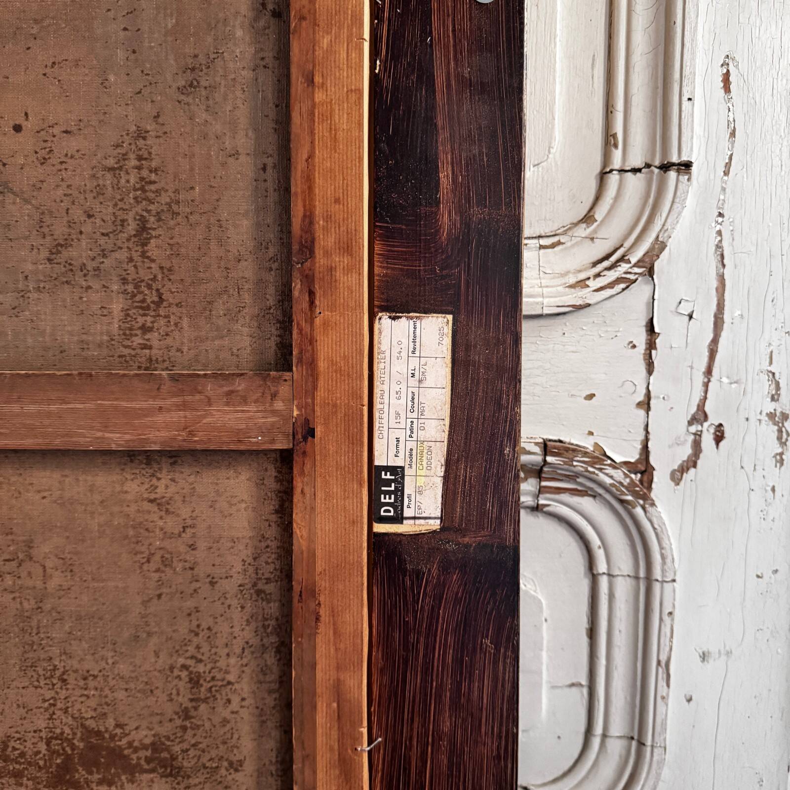 Oil on canvas portrait 19th century 1888 man with mustache by J. Abrol