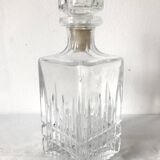 Crystal glass whiskey decanter