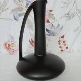 Black ceramic handle vase