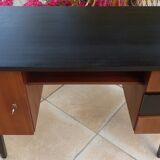 Vintage desk three drawers and a door with shelf