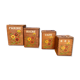 Set of four wooden kitchen boxes
