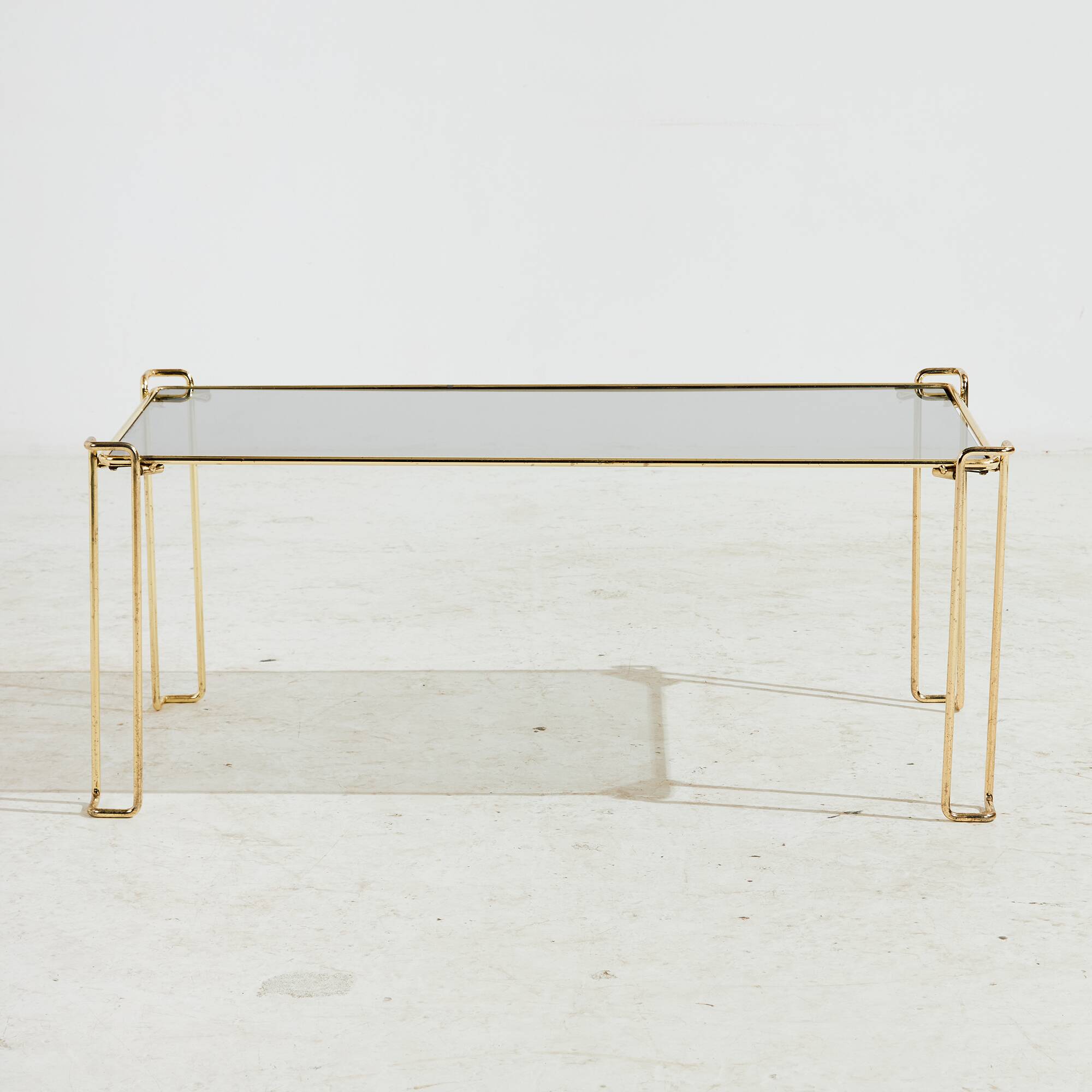 Metal and glass coffee table