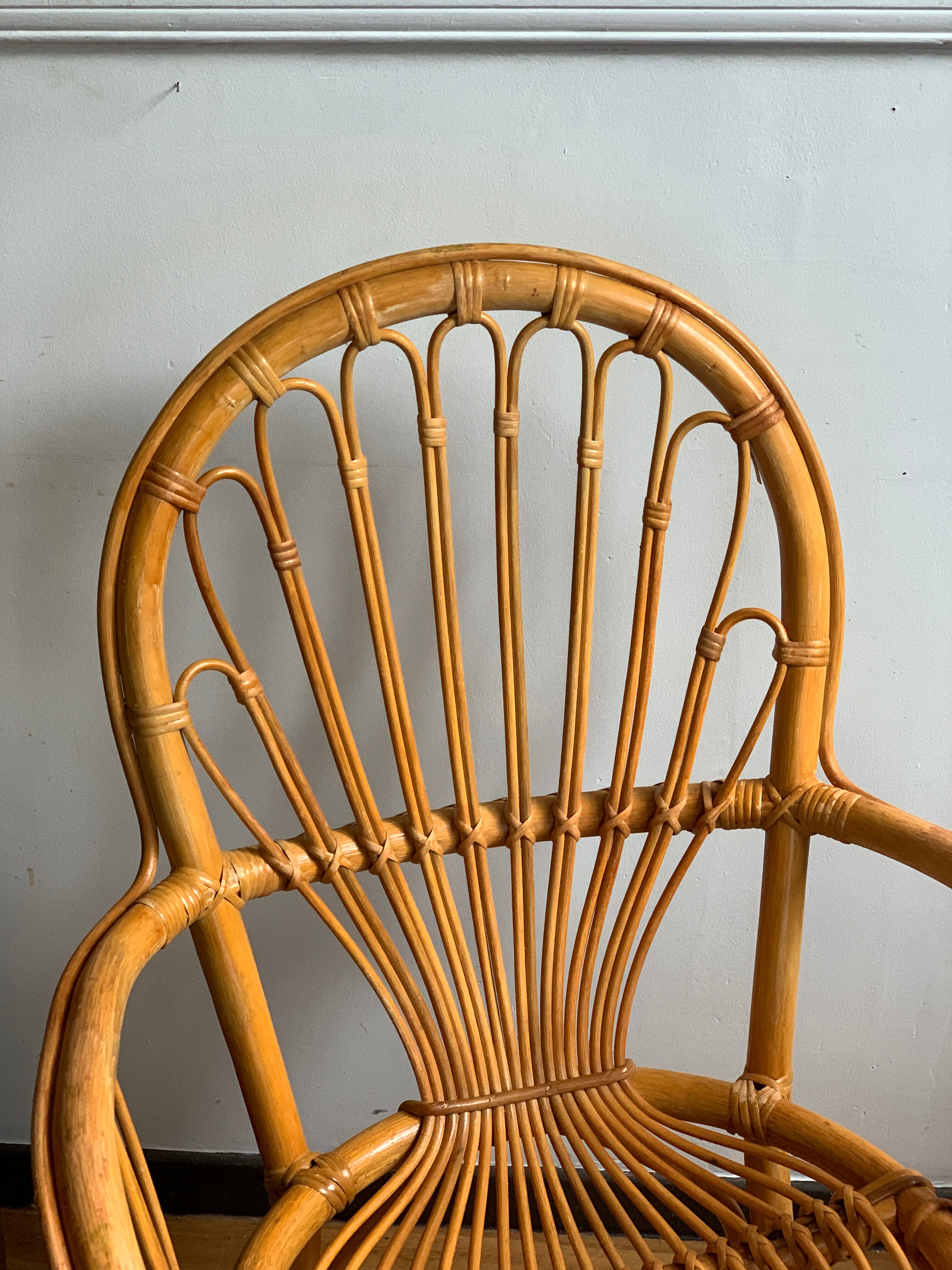 Rattan armchair
