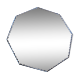 Ancient octagonal bevelled mirror 24x24cm