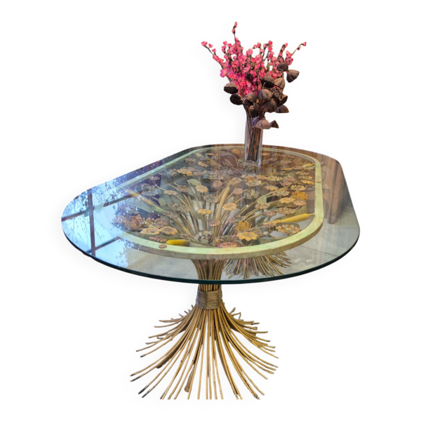 Table de salle à manger au design de gerbe de blé originale et intemporelle