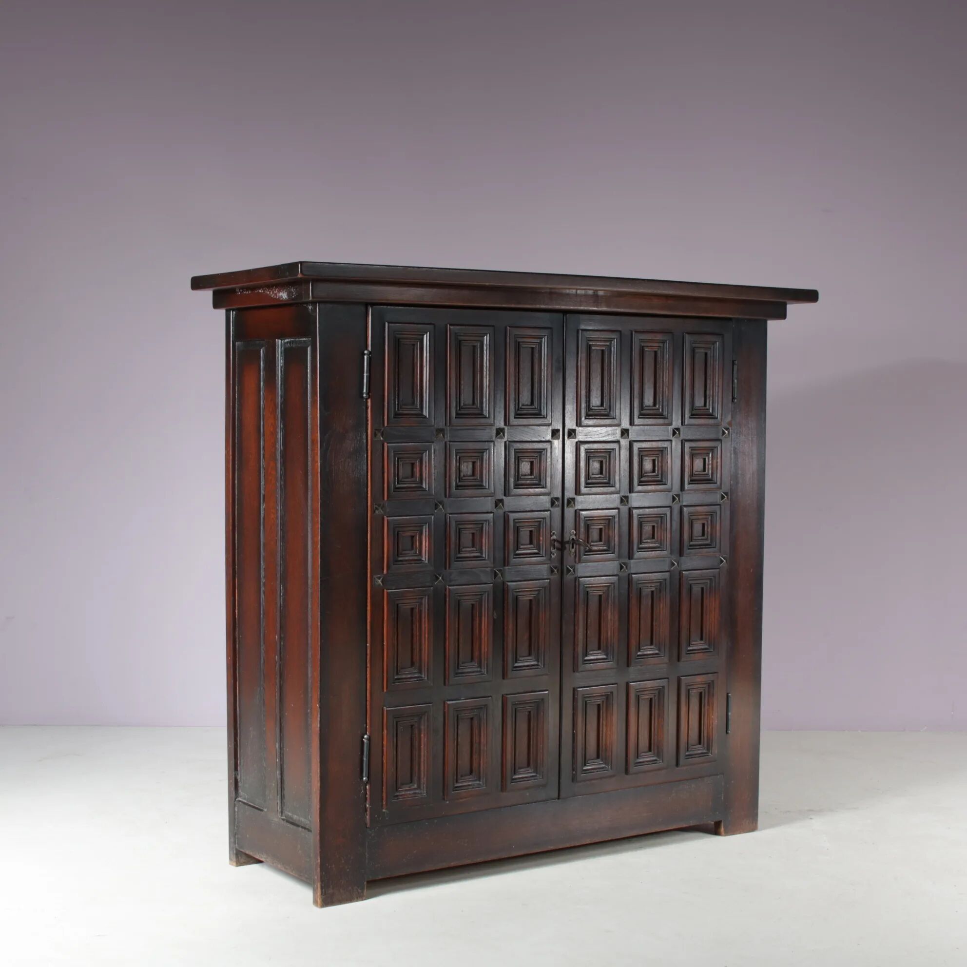 1960s Brutalist highboard cabinet from Spain