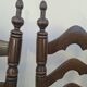 Set of 6 high-backed straw-seated chairs in solid oak from the early 1900s.