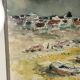 20th century Impressionist school - Vassaux - Marine watercolor - Noirmoutier