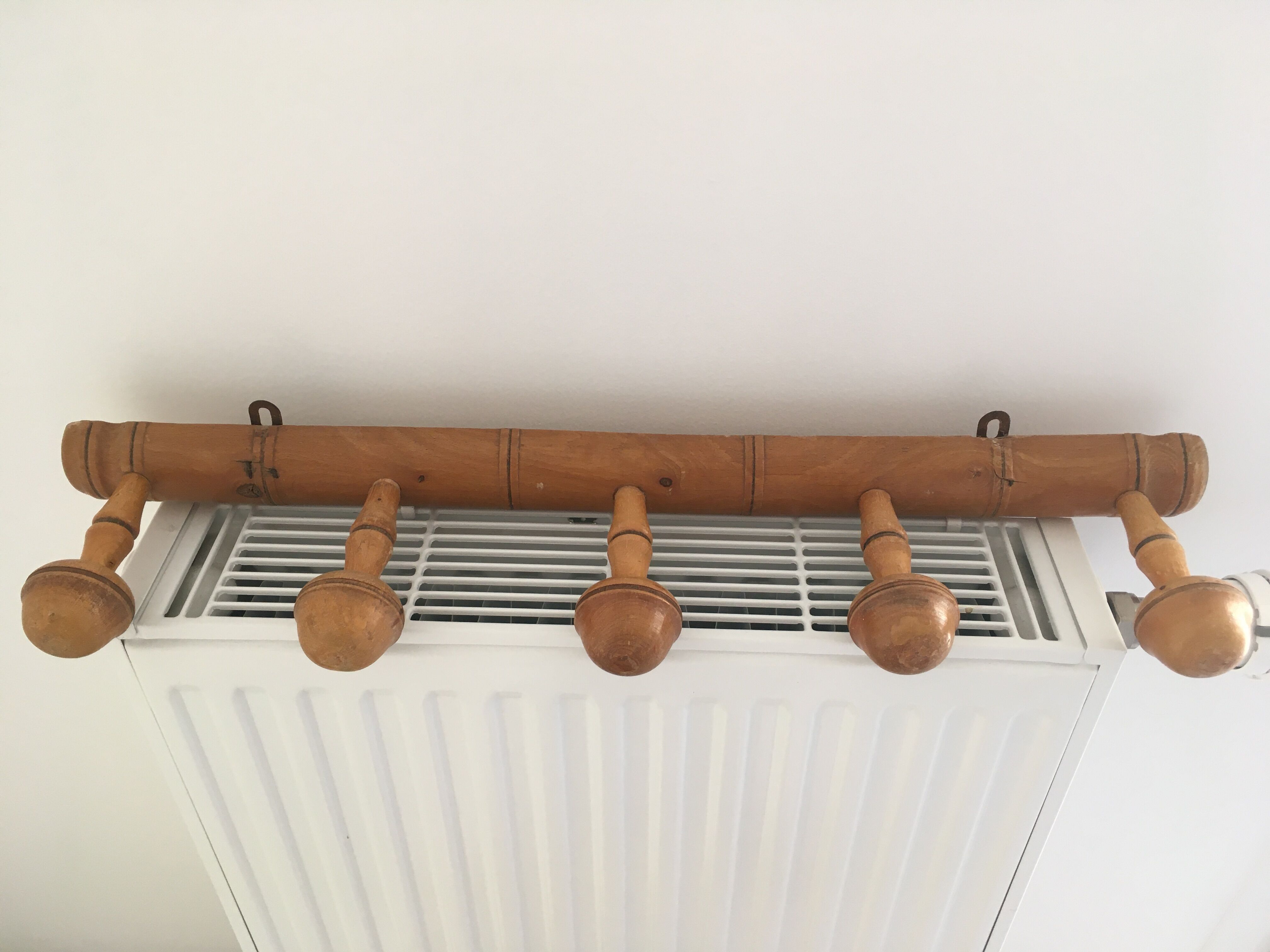 Vintage wood coat holder