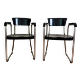 Pair of armchairs by Emile Guilhot edited by Thonet.