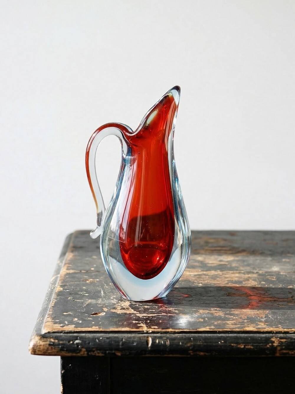 Vase pitcher submerged att. Flavio Poli, Murano 1960-1970