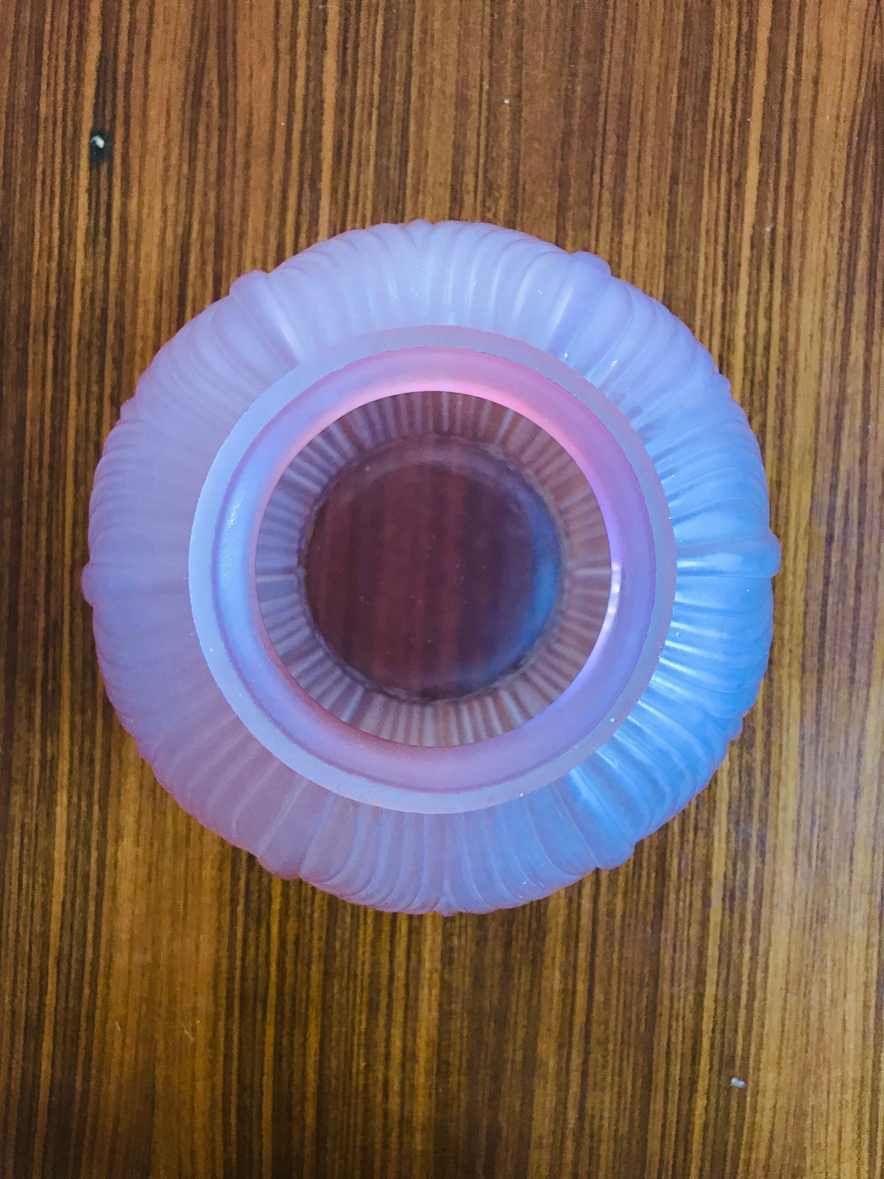 Art deco pink ball vase