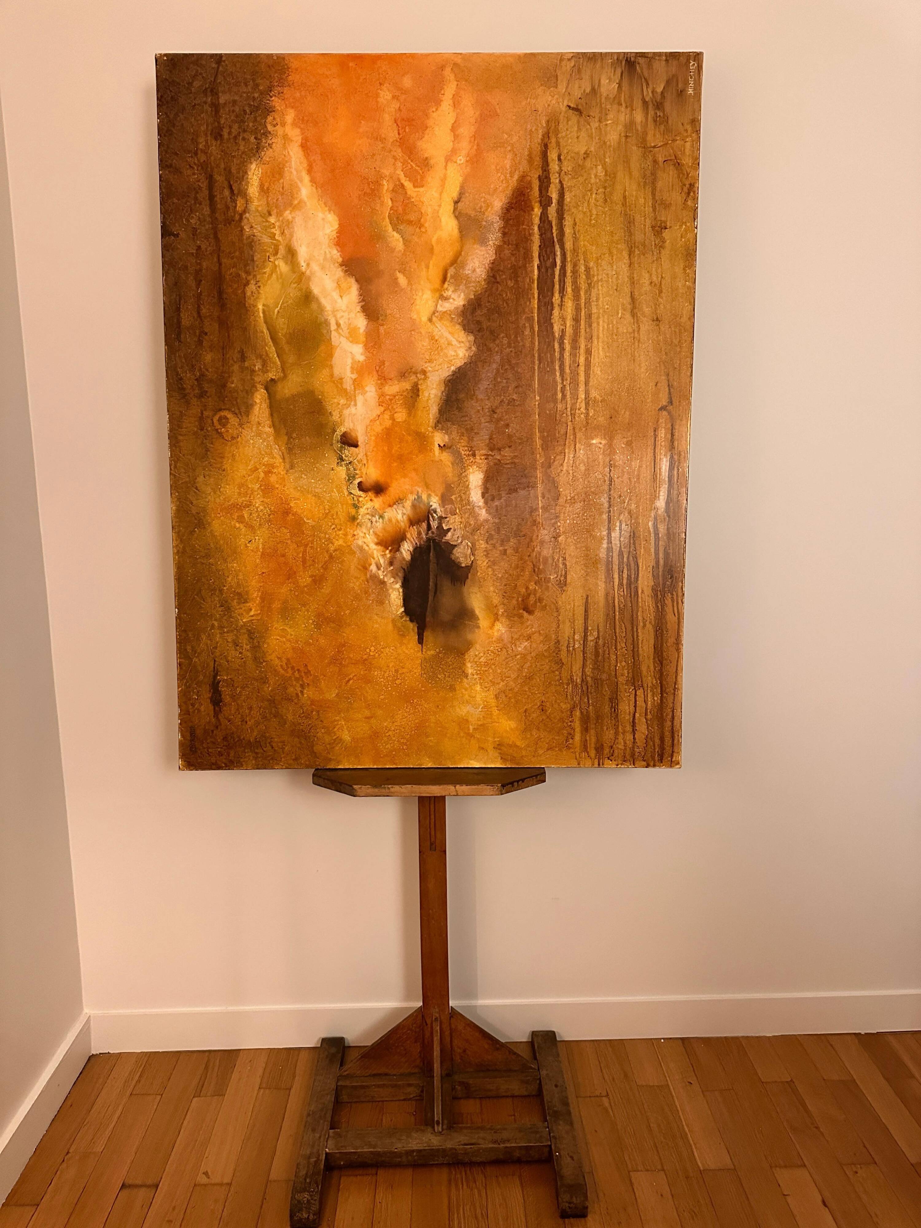 Large Abstract Painting by Walter Hinchey, Oil on Canvas, Signed, 2005