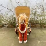 Vintage Sulky horse tricycle in wood and plush