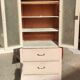Showcase cabinet two doors, 3 drawers patina old pink