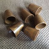 Series of 6 sandstone cups
