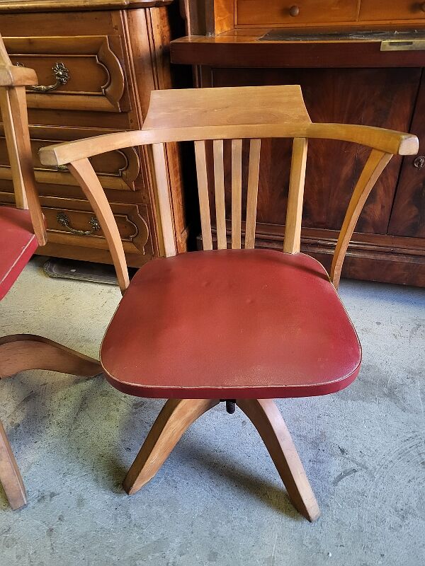 Pair of adjustable office chairs vintage 1960
