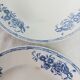 Set of 10 dessert plates, Saint-Amand, iron land, blue flowers