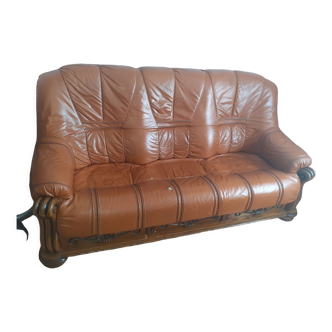 3-seater leather sofa