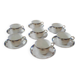8 Cups and Saucers Bernardaud Limoges – Circa 1900-1920