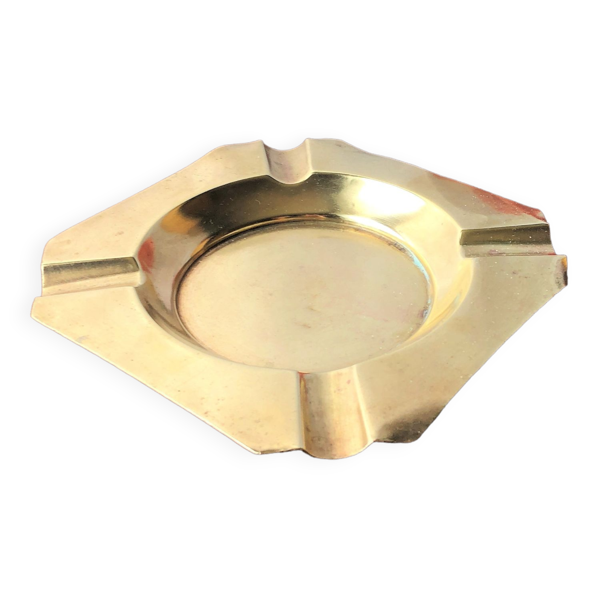 Cendrier laiton doré vintage