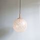 Suspension Space Age in brass and textured glass, 1970s