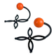 Duo de patères boule et fleur années 70