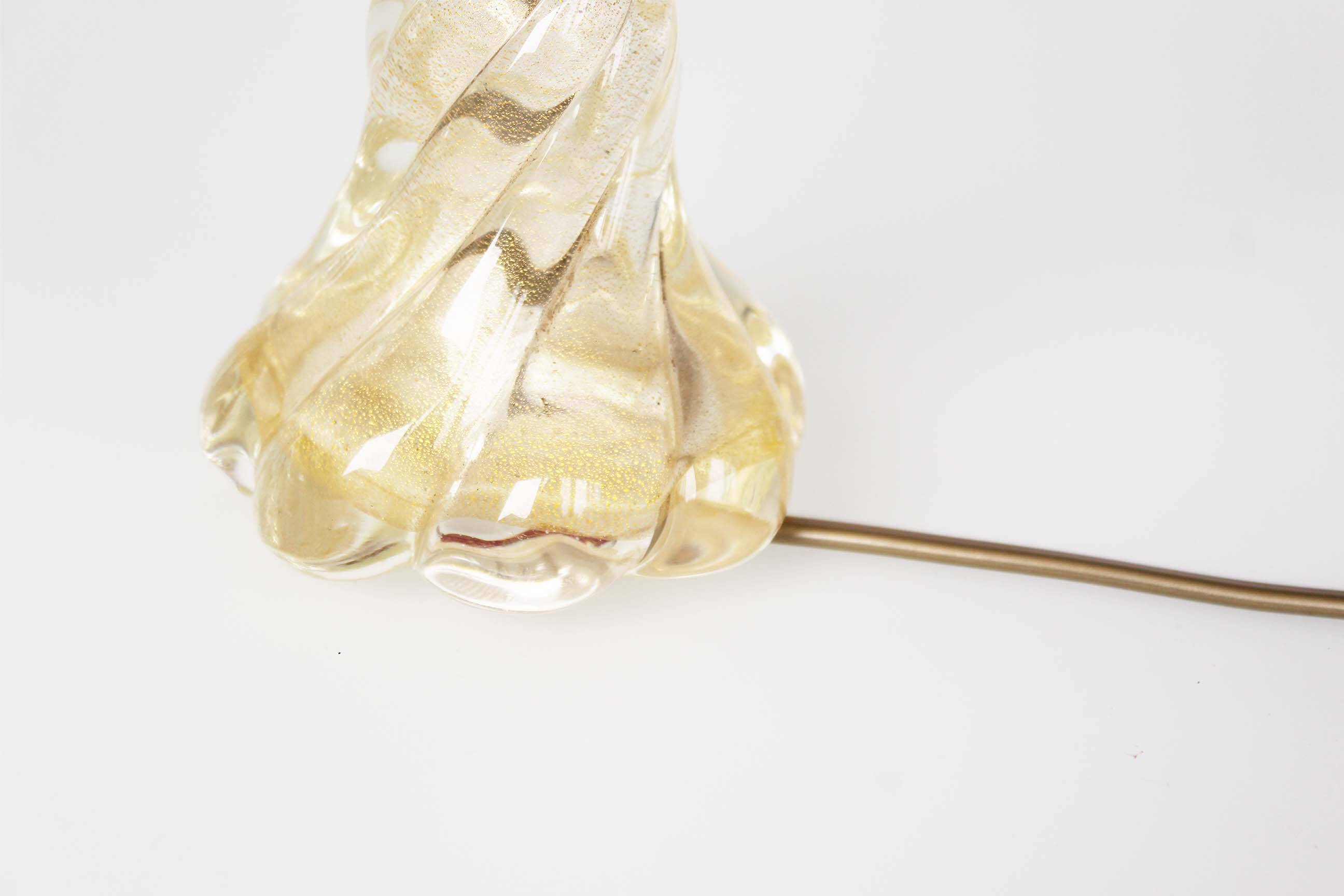 Vintage Italian muranoglass table lamp by Barovier & Toso