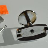 Vintage 80's chrome metal wall coat rack with 1 hook