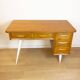 Bureau en chêne du milieu du siècle, Espagne, années 1950