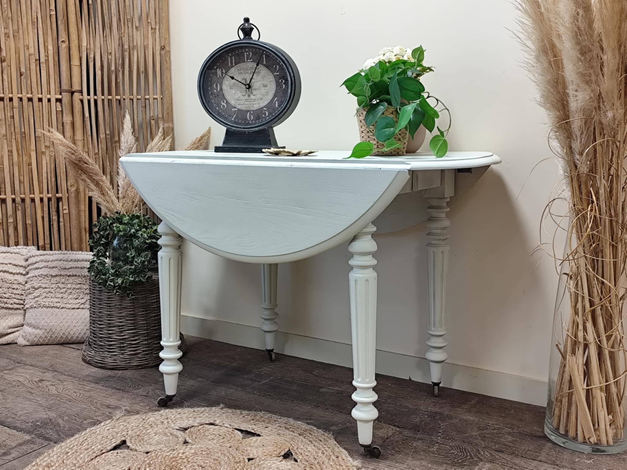 Console/table convertible in mahogany