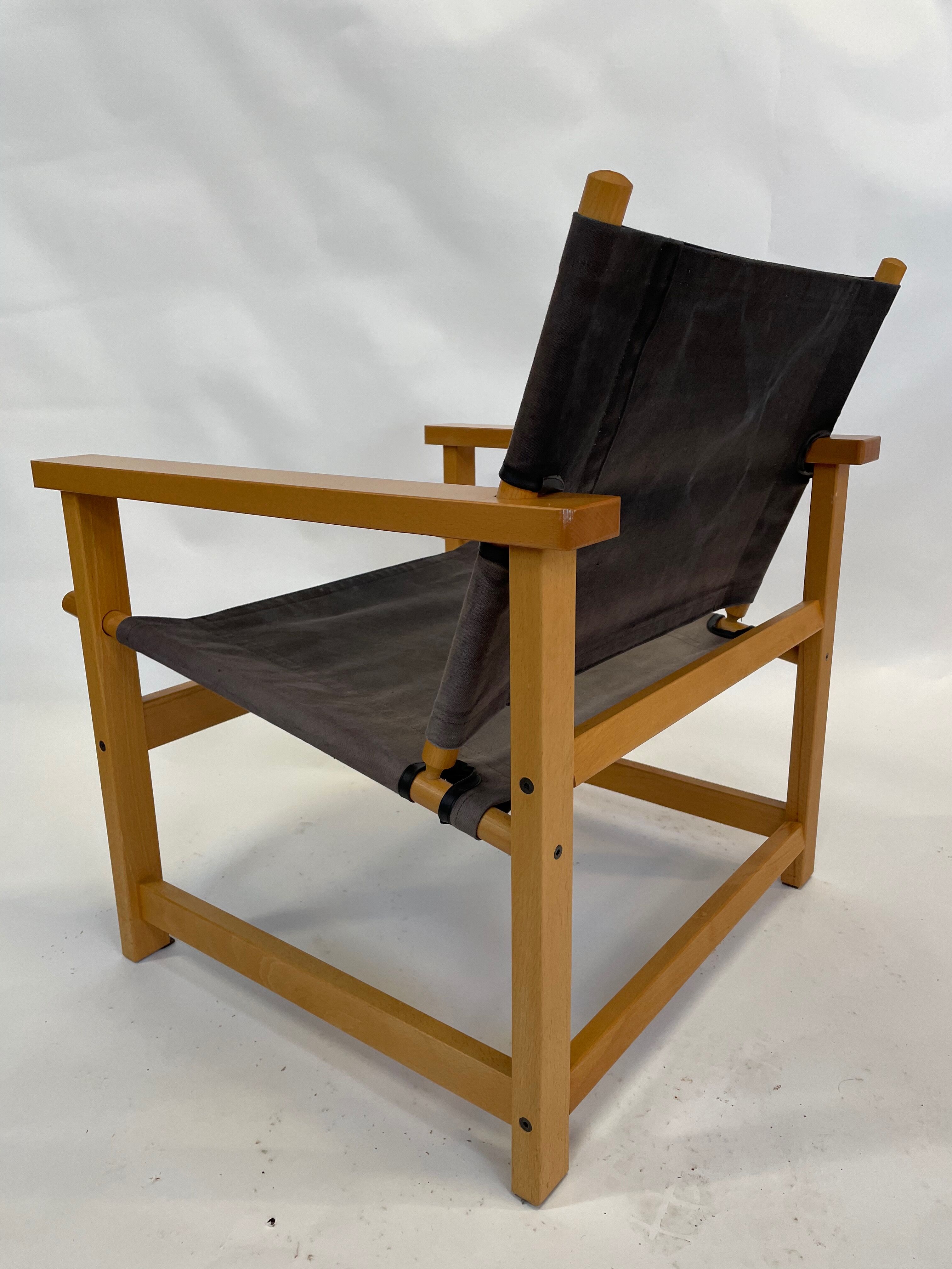 Vintage Safari Chair 1980s Hyllinge Møbler Denmark