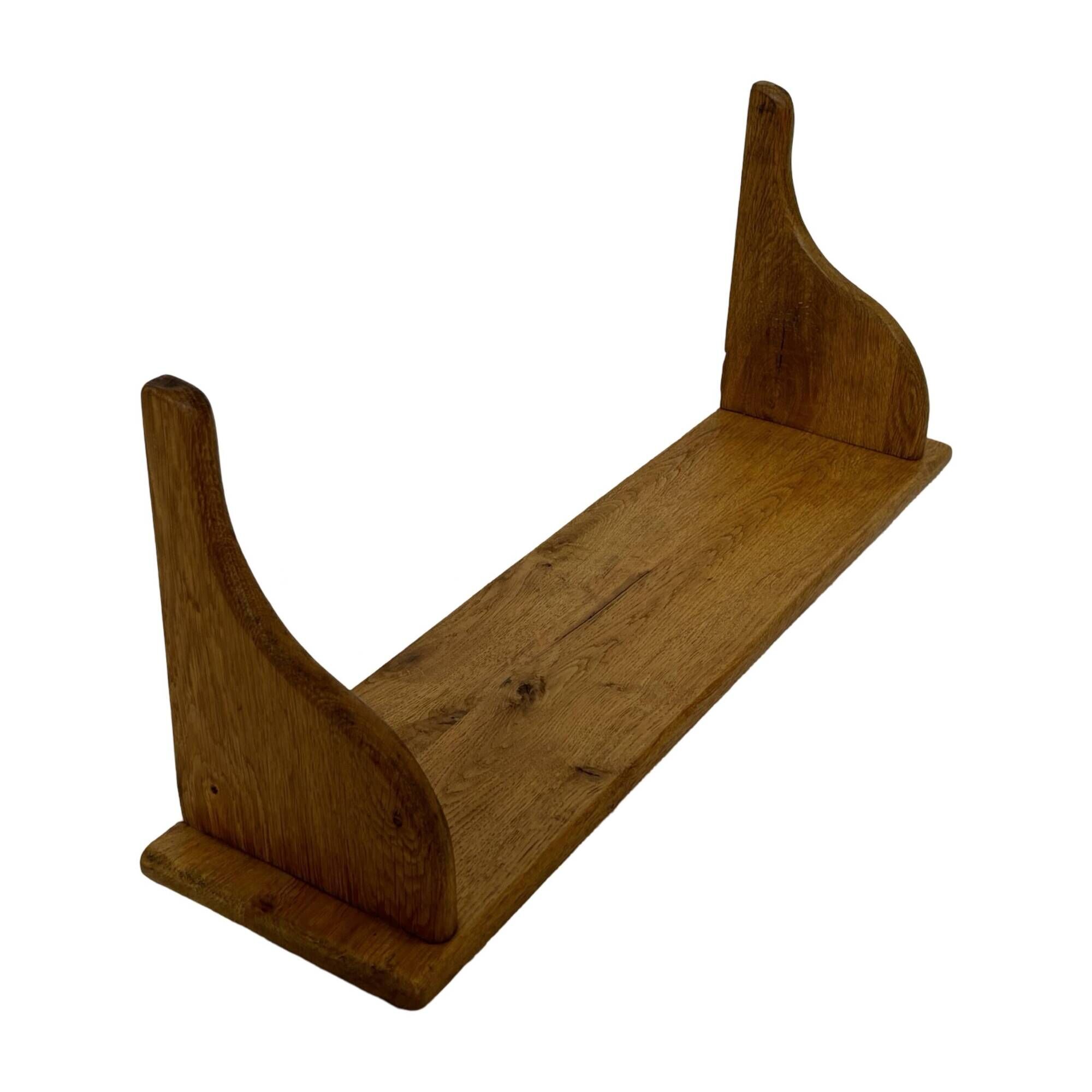 Vintage shelf  in oak wall rack book 1970s wood minimalist design