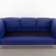 Cassina LC2 3seat Sofa by Charlotte Perriand, Le Corbusier and Pierre Jeanneret in blue fabrics