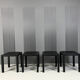 Vintage high back dining chairs, 1980s