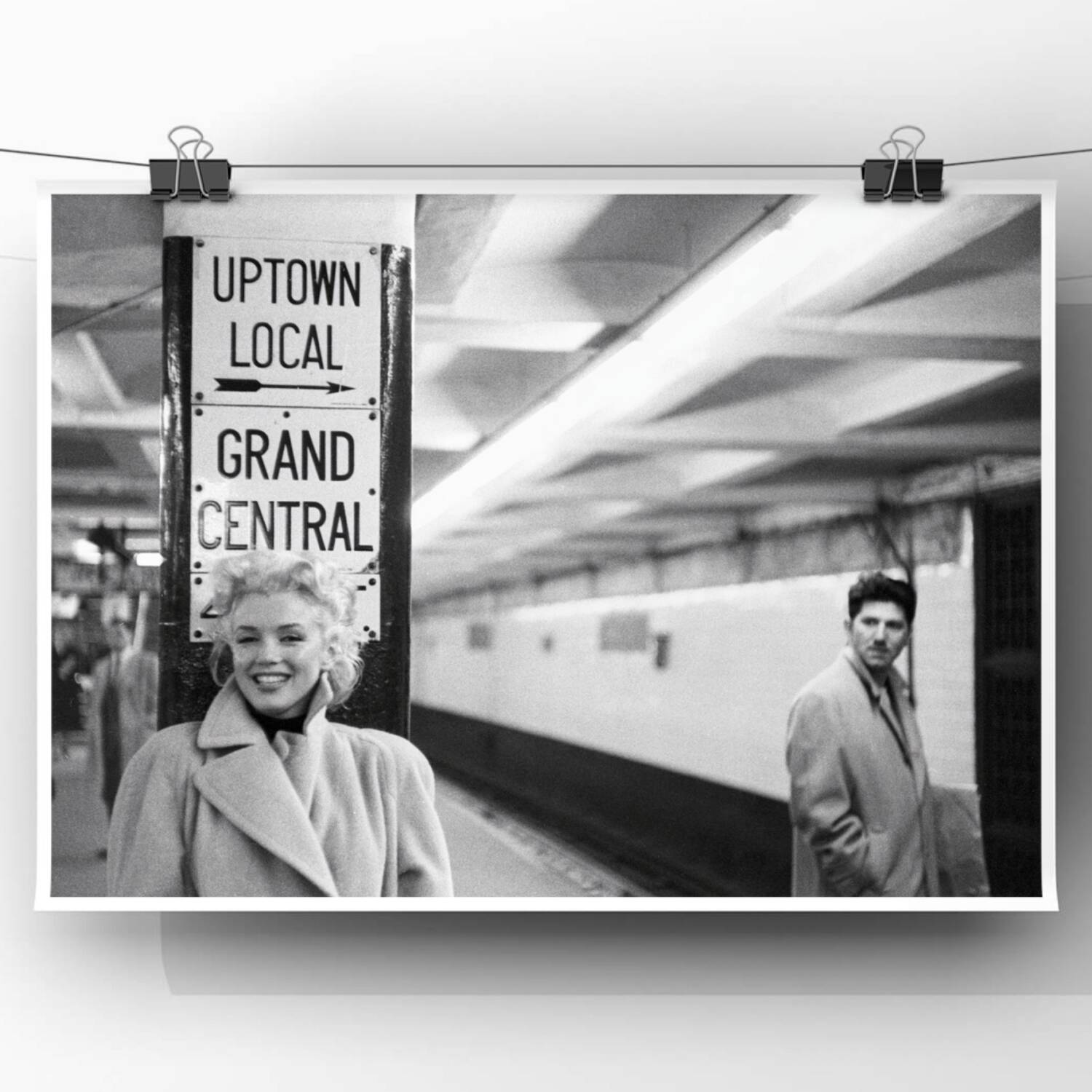 Impression d'art – Marilyn Monroe à la gare Grand Central (1955) par Ed Feinger