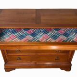 Louis Philippe 4-drawer chest of drawers in cherry wood