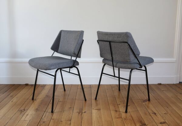 Série de 6 chaises modernistes vintage Raphael Raffel, 1950