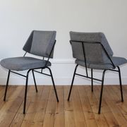 Series of 6 vintage modernist chairs Raphael Raffel, 1950s