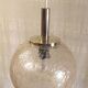 70's amber glass and brass suspension design